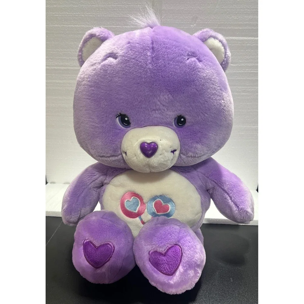 Care Bears Share Bear 26 Inch Purple Plush 2002 Play Along Lollipops Vintage